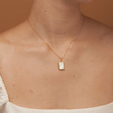 Mother of Pearl Locket Necklace