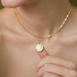 Custom Sunburst Initial Letter Necklace