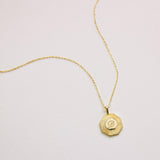 Custom Sunburst Initial Letter Necklace