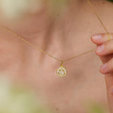 Smile Locket Necklace  - Round Diamond Smiley Face Charm