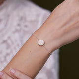 Round Pavé Photo Locket Bracelet – Personalized Keepsake Jewelry