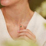 May Emerald Birthstone Necklace