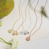 Birth Flower Disc Necklace