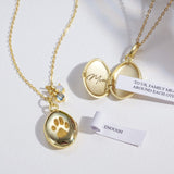 Pet Paw Photo Locket Necklace