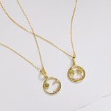 Star Eyes Emoji Necklace - Smiley Face Pendant With Pavé CZ Stars