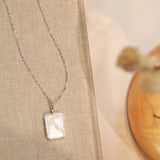 Mother of Pearl Locket Necklace