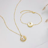 Northern Start and Moon Locket – Engraved Photo Locket