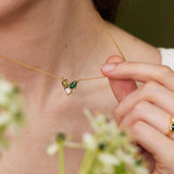 Personalized 3 Birthstone Necklace