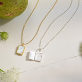 Mother of Pearl Locket Necklace