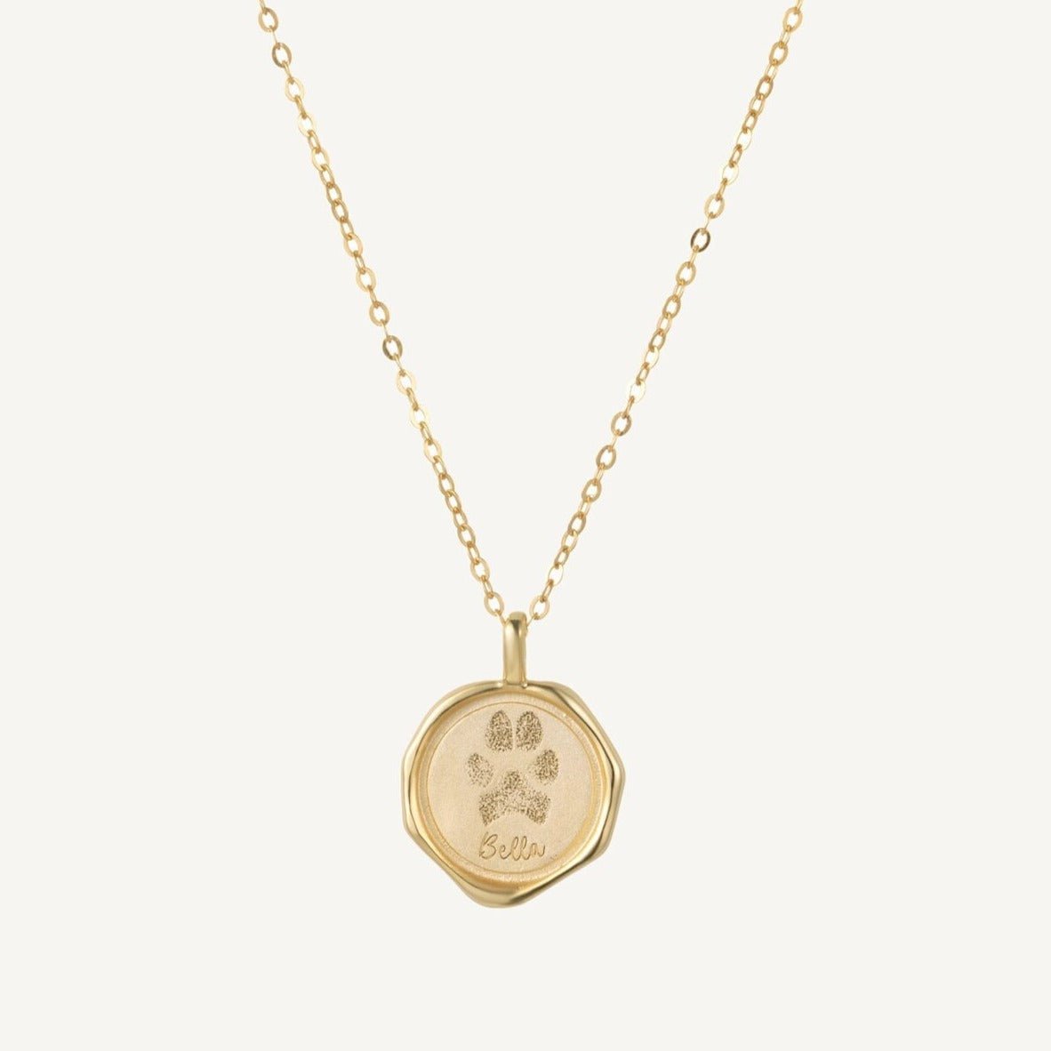 Actual Pet Paw Print Seal Wax Necklace-Jewelry > Necklaces > Pendant Necklaces-EcoPhilia