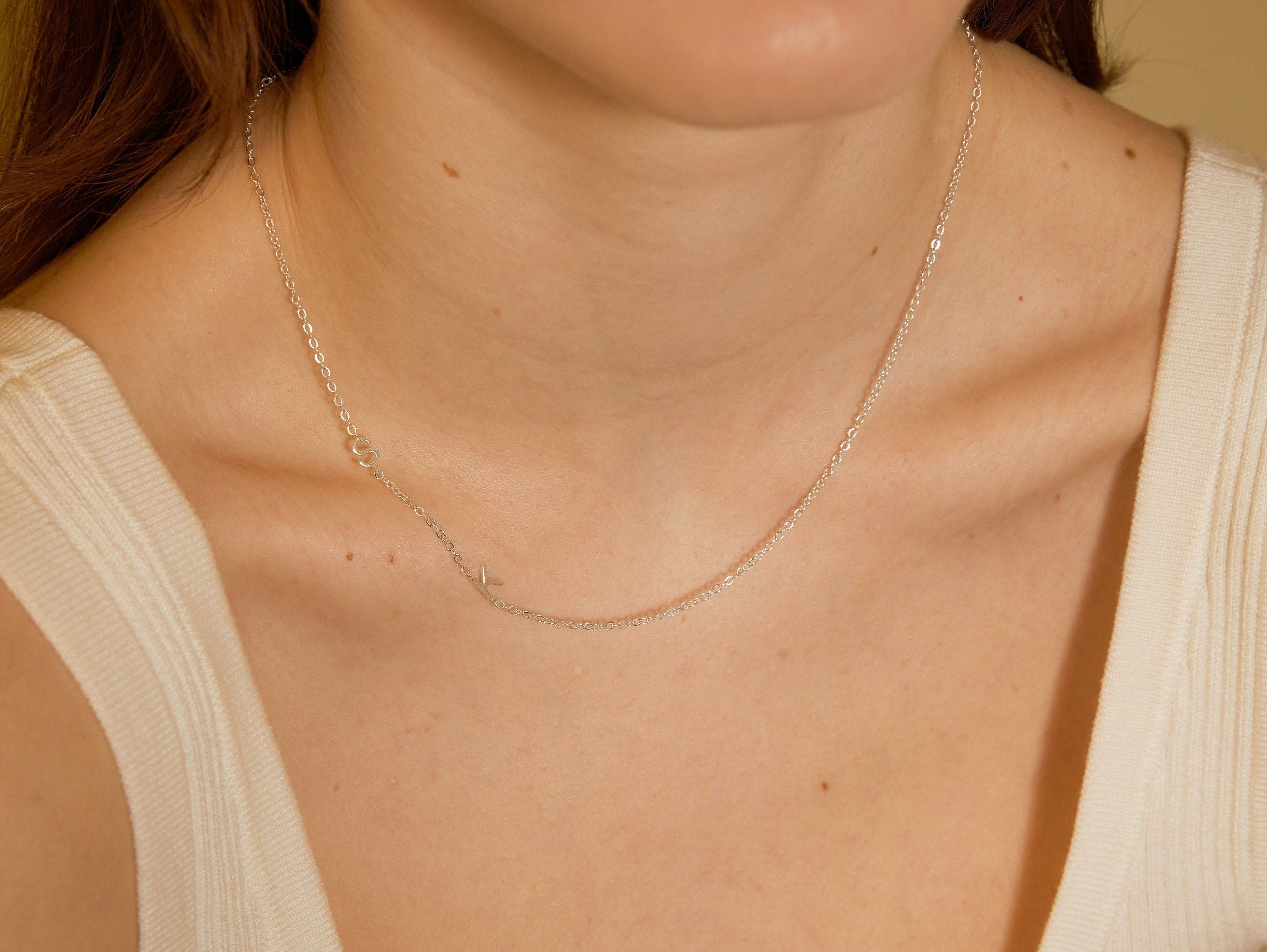 Asymmetrical Letter Necklace-Asymmetrical Letter Necklace-EcoPhilia