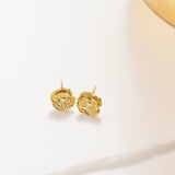 August Poppy Birth Flower Earring-poppy earrings gold-EcoPhilia