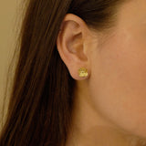 August Poppy Birth Flower Earring-poppy earrings gold-EcoPhilia