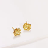 August Poppy Birth Flower Earring-poppy earrings gold-EcoPhilia