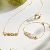 Birth Flower Combination Bar Necklace