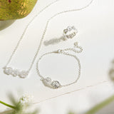 Birth Flower Combination Bar Necklace-Jewelry > Necklaces > Monogram & Name Necklaces-EcoPhilia