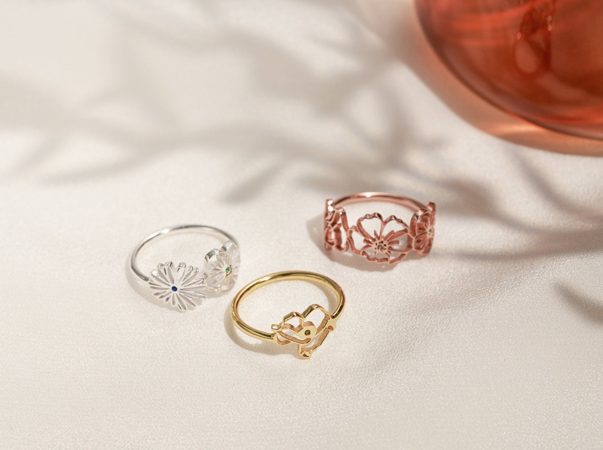 Birth Flower Combined Ring | Jewelry > Rings > Statement Rings