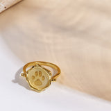 Paw Print Seal Wax Spinner Ring