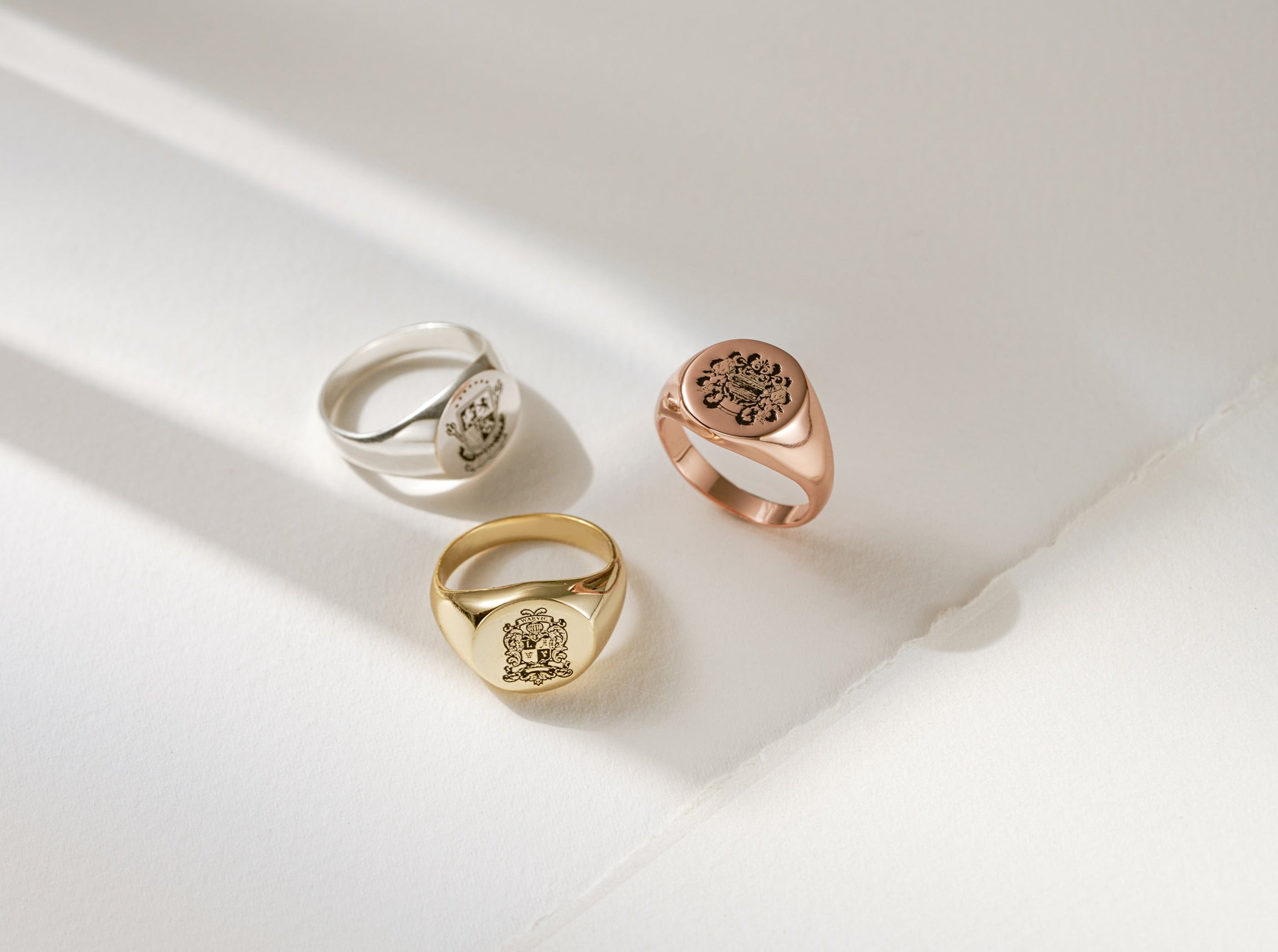 Custom Crest Signet Ring-Jewelry > Rings > Statement Rings-EcoPhilia