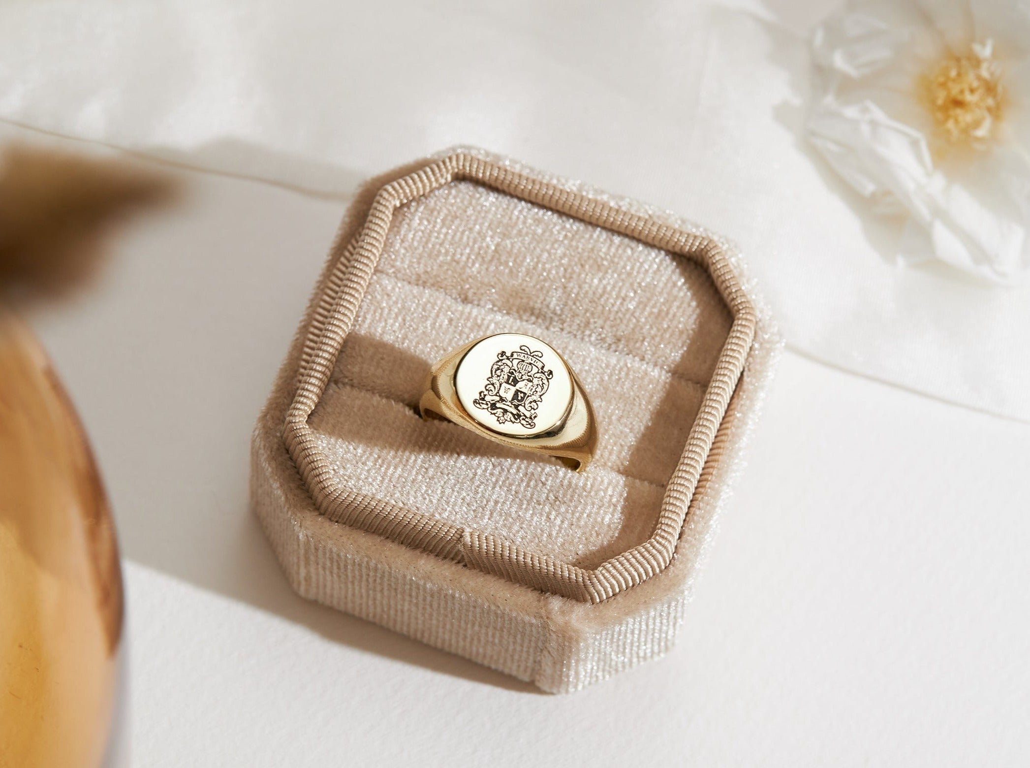 Custom Crest Signet Ring-Jewelry > Rings > Statement Rings-EcoPhilia