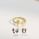 Custom Hand Foot Print Ring-Jewelry > Rings > Statement Rings-EcoPhilia