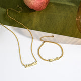 Custom Name Necklace with Bold Curb Chain-Jewelry > Necklaces > Monogram & Name Necklaces-EcoPhilia