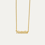 Custom Name Necklace with Bold Curb Chain-Jewelry > Necklaces > Monogram & Name Necklaces-EcoPhilia