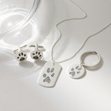 Custom Paw Print Keychain-Accessories > Keychains & Lanyards > Keychains-EcoPhilia