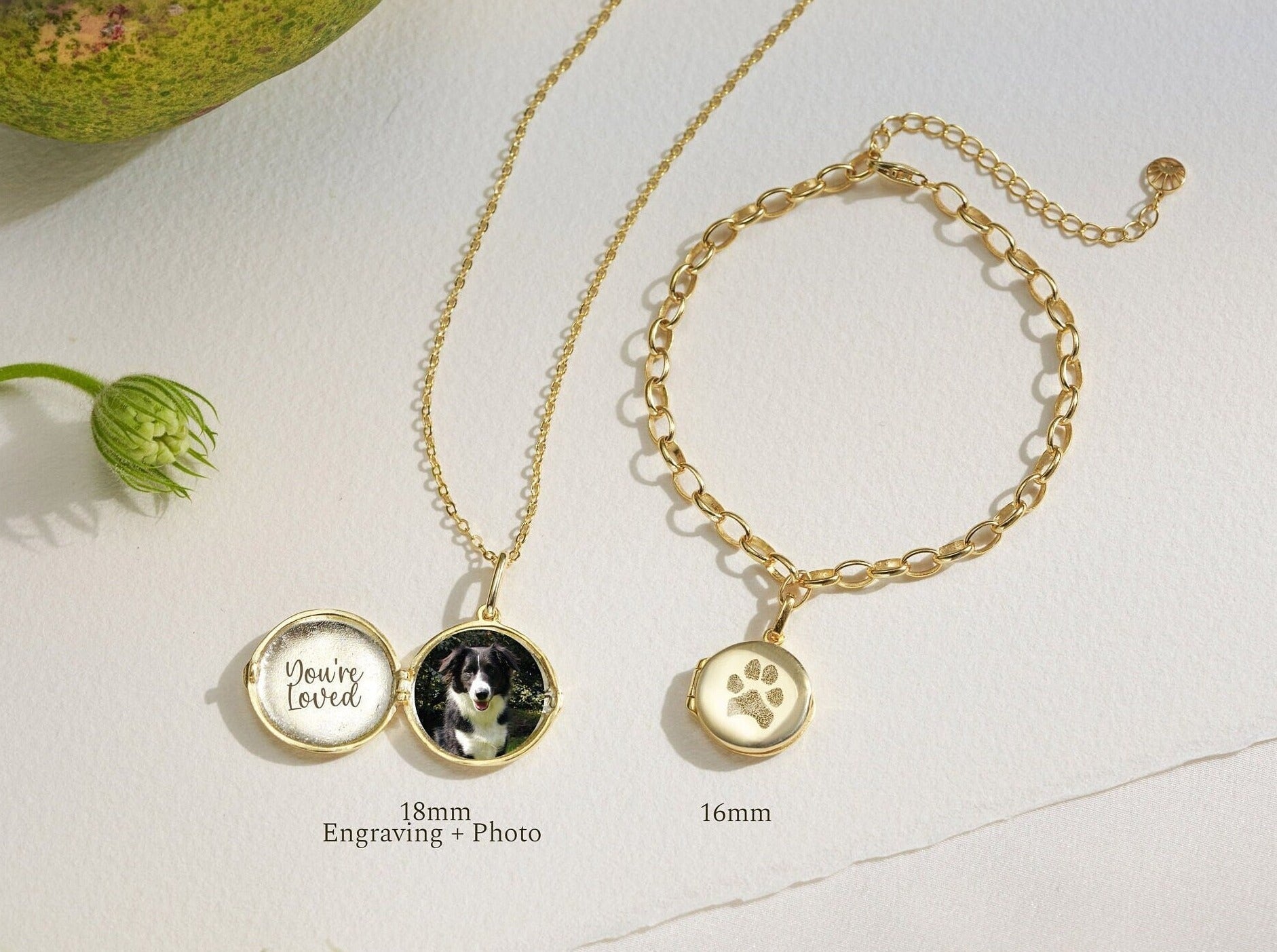 Custom Pet Photo Locket Necklace-Jewelry > Necklaces > Pendant Necklaces-EcoPhilia