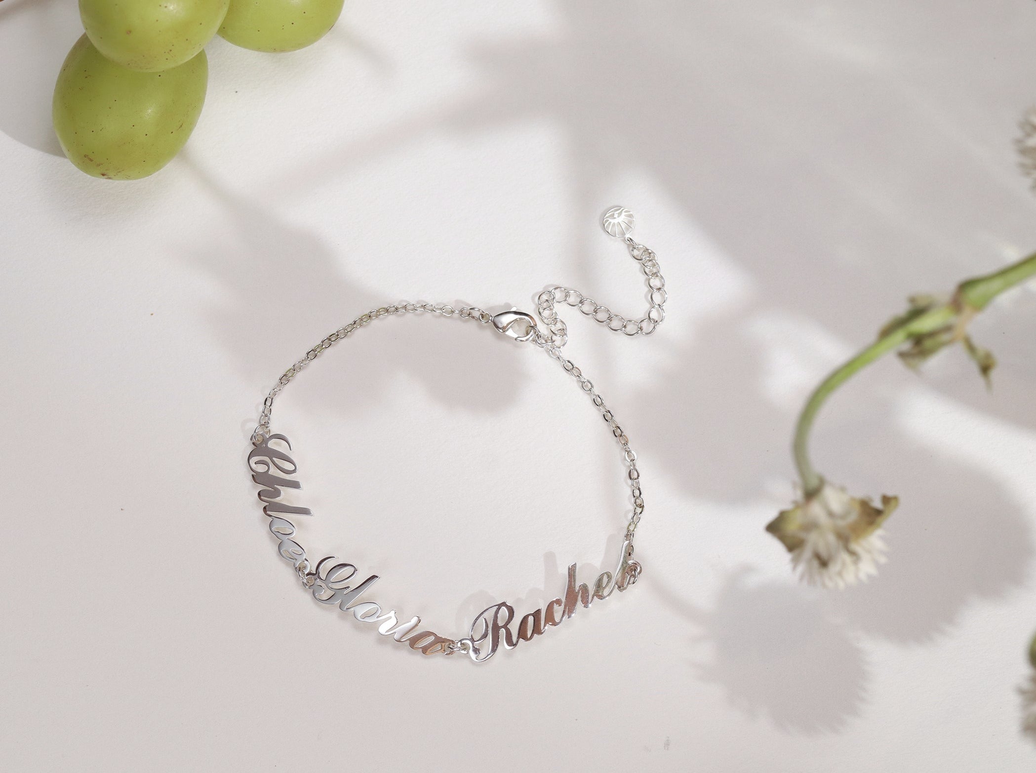 Dainty Custom Name Bracelet-Jewelry > Bracelets > Chain & Link Bracelets-EcoPhilia