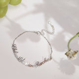 Dainty Custom Name Bracelet-Jewelry > Bracelets > Chain & Link Bracelets-EcoPhilia