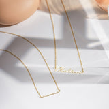 Dainty Handwriting Signature Necklace-Jewelry > Necklaces > Monogram & Name Necklaces-EcoPhilia