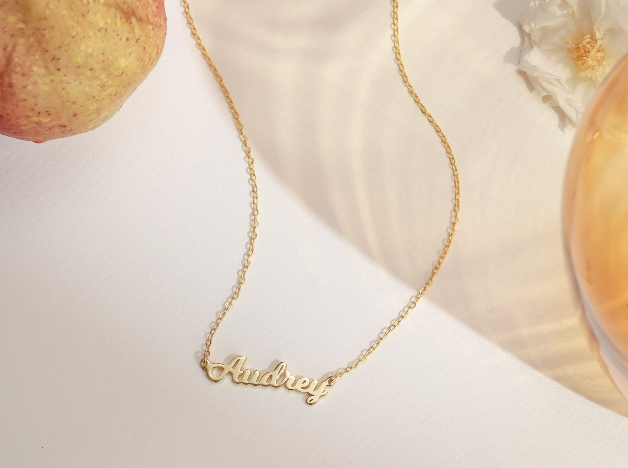 Dainty Name Charm Necklace-Jewelry > Necklaces > Monogram & Name Necklaces-EcoPhilia