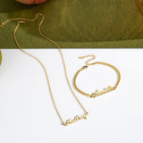 Dainty Name Charm Necklace-Jewelry > Necklaces > Monogram & Name Necklaces-EcoPhilia