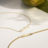 Dainty Name Charm Necklace-Jewelry > Necklaces > Monogram & Name Necklaces-EcoPhilia