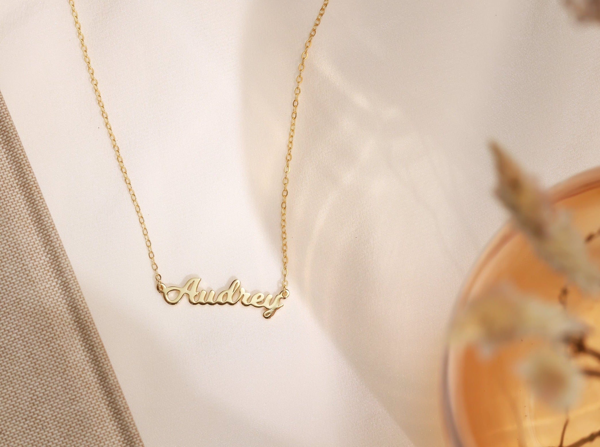 Dainty Name Charm Necklace-Jewelry > Necklaces > Monogram & Name Necklaces-EcoPhilia