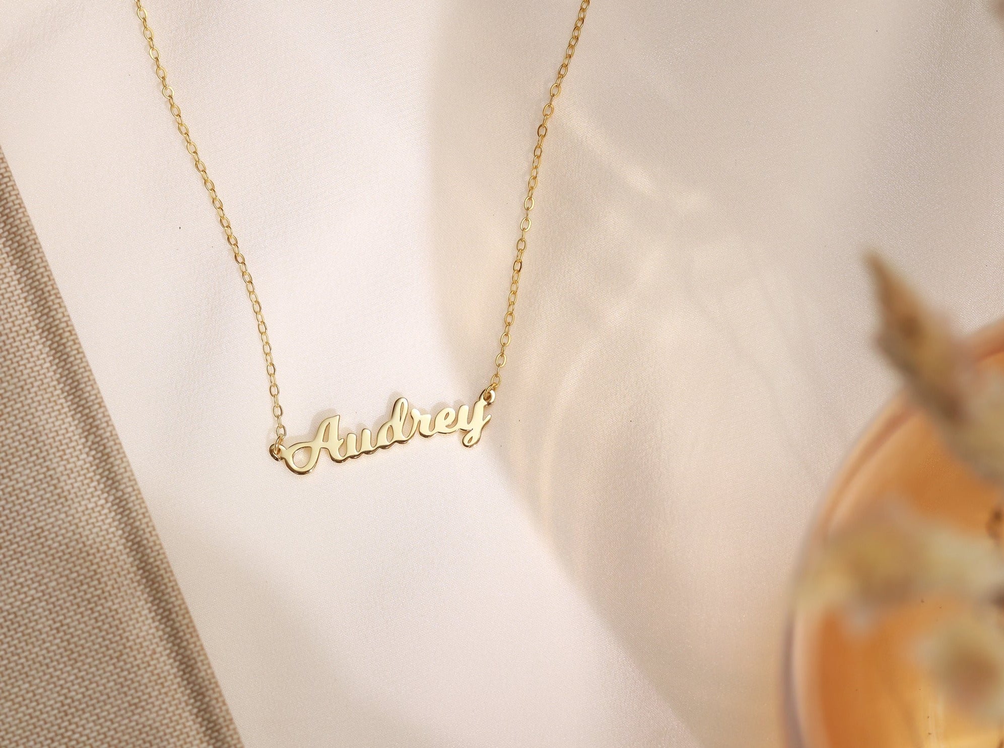 Dainty Name Charm Necklace-Jewelry > Necklaces > Monogram & Name Necklaces-EcoPhilia