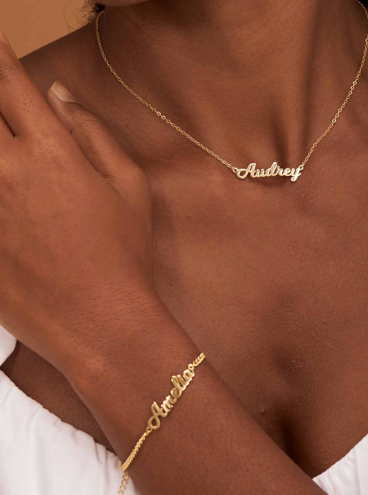 Dainty Name Charm Necklace-Jewelry > Necklaces > Monogram & Name Necklaces-EcoPhilia