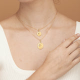 Diamond Moon Sun Star Necklace-Jewelry > Necklaces > Charm Necklaces-EcoPhilia