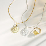 Diamond Moon Sun Star Necklace-Jewelry > Necklaces > Charm Necklaces-EcoPhilia