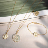 Diamond Moon Sun Star Necklace-Jewelry > Necklaces > Charm Necklaces-EcoPhilia