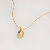 Sunburst Oval Locket Necklace