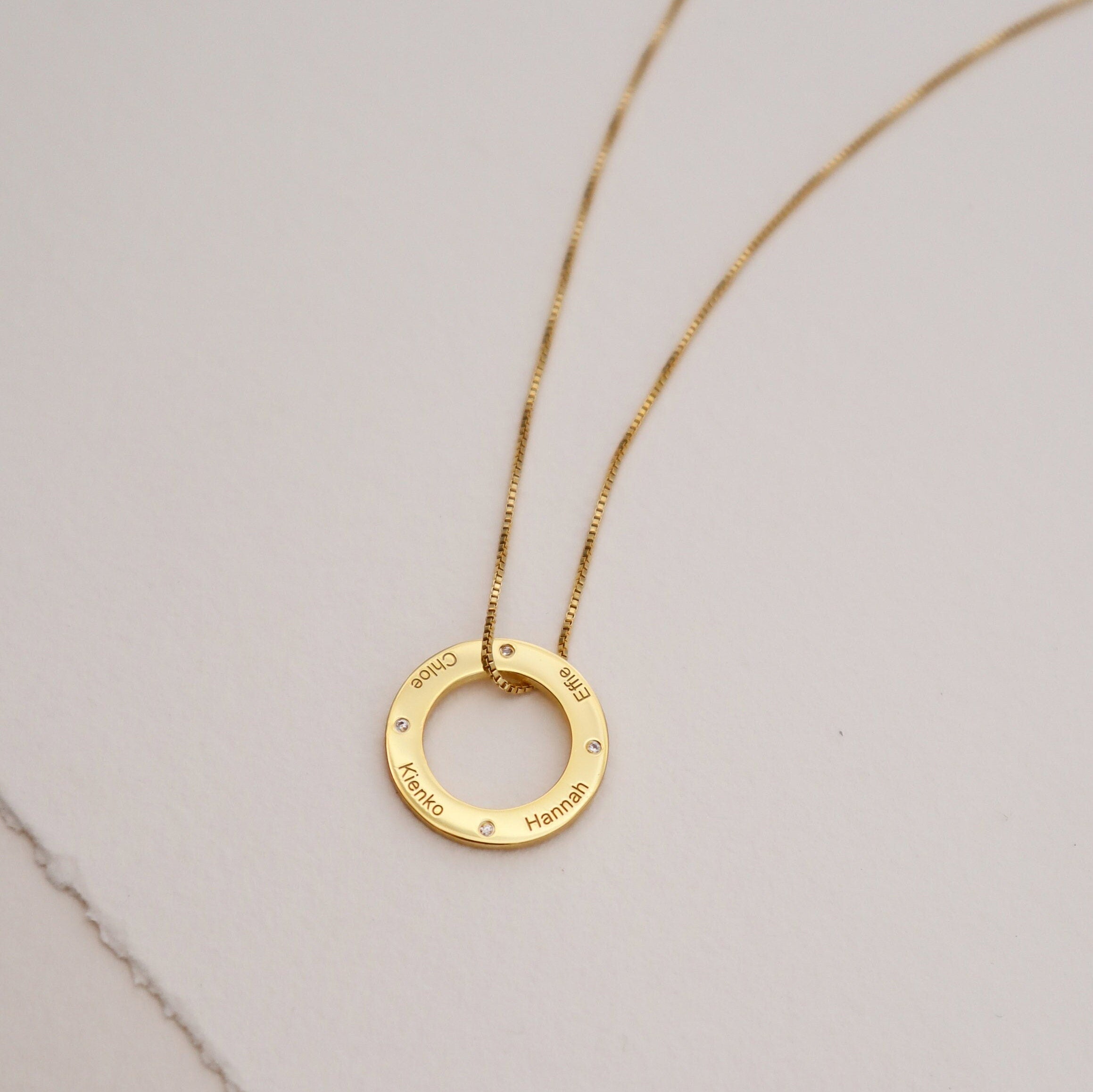 Family Circle Necklace-Jewelry > Necklaces > Pendant Necklaces-EcoPhilia