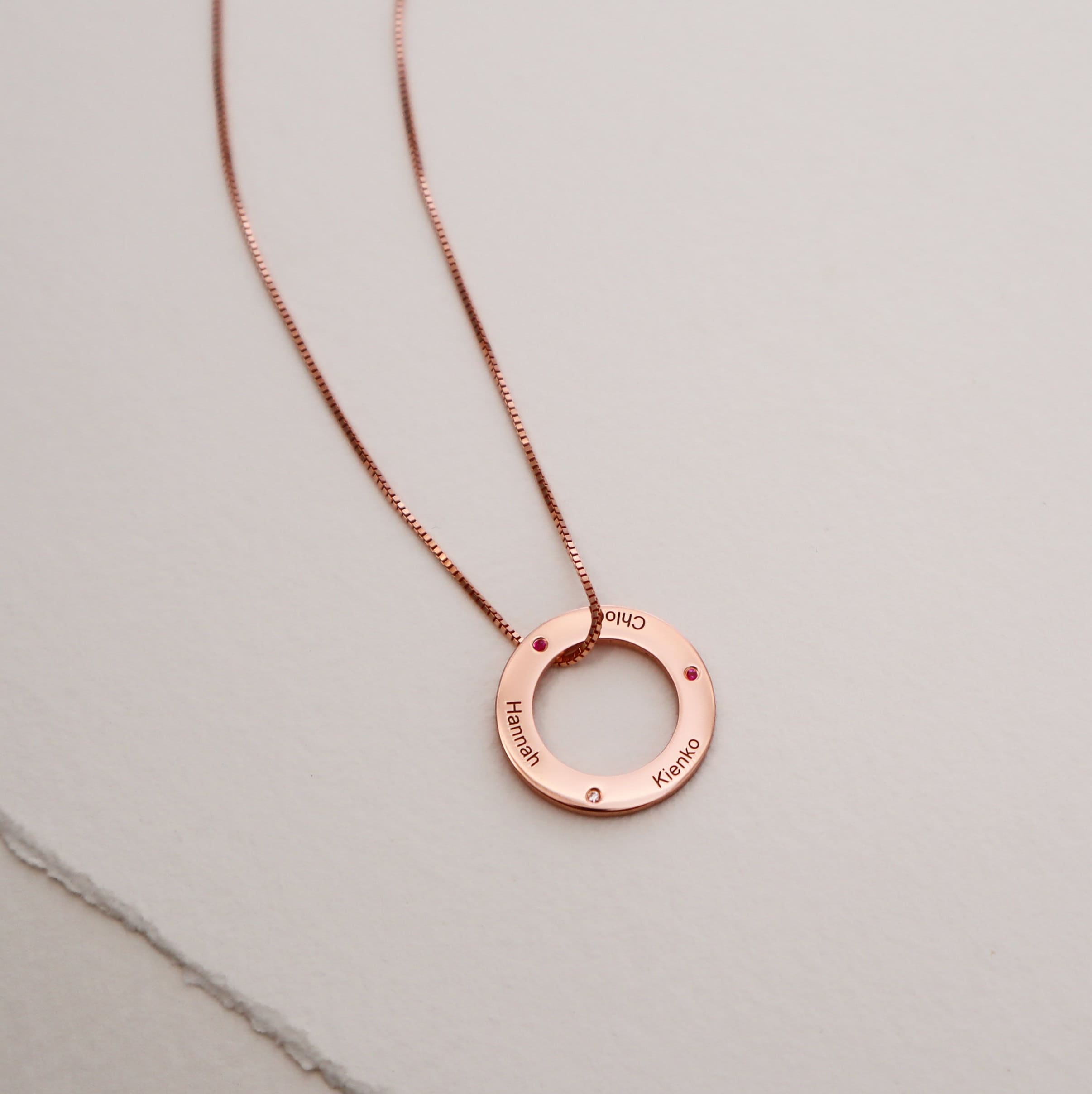 Family Circle Necklace-Jewelry > Necklaces > Pendant Necklaces-EcoPhilia