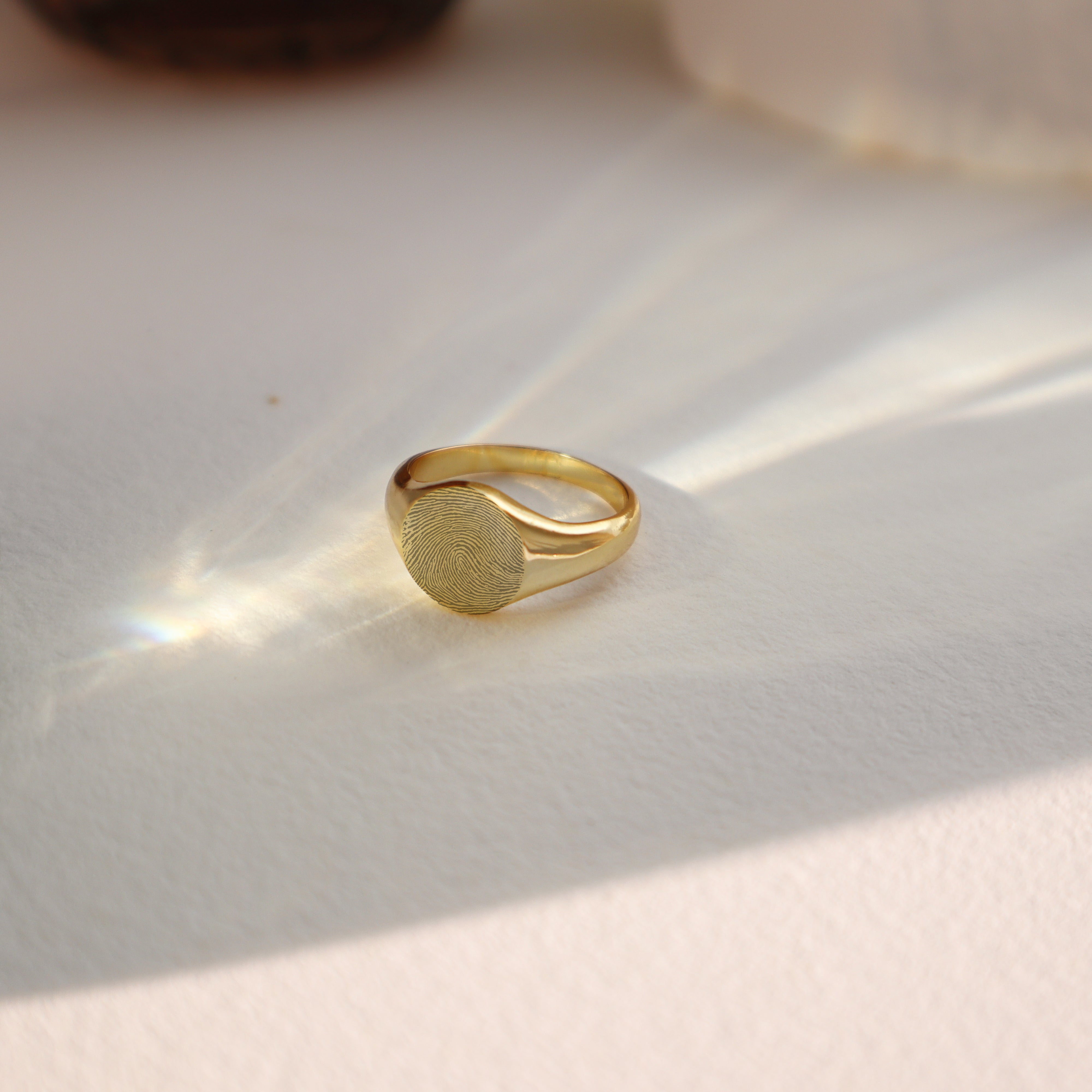 Fingerprint Signet Ring-Jewelry > Rings > Statement Rings-EcoPhilia