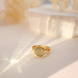 Fingerprint Signet Ring-Jewelry > Rings > Statement Rings-EcoPhilia