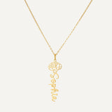 Floral Name Necklace-Jewelry > Necklaces > Monogram & Name Necklaces-EcoPhilia