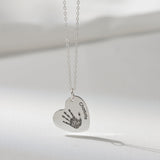 Footprint Heart Necklace-Jewelry > Necklaces > Pendant Necklaces-EcoPhilia