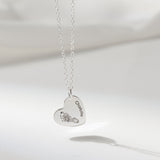 Footprint Heart Necklace-Jewelry > Necklaces > Pendant Necklaces-EcoPhilia