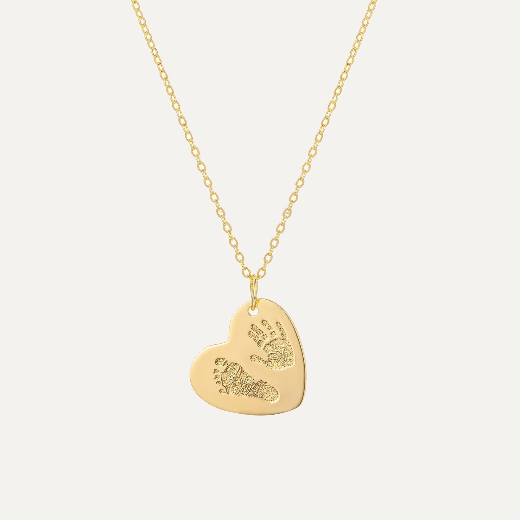 Footprint Heart Necklace-Jewelry > Necklaces > Pendant Necklaces-EcoPhilia